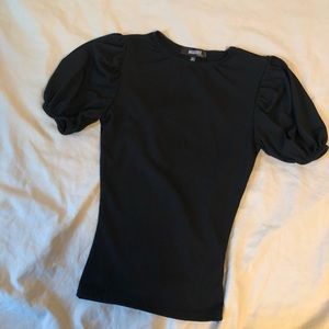 Missguided Puff Sleeve Bodycon Top